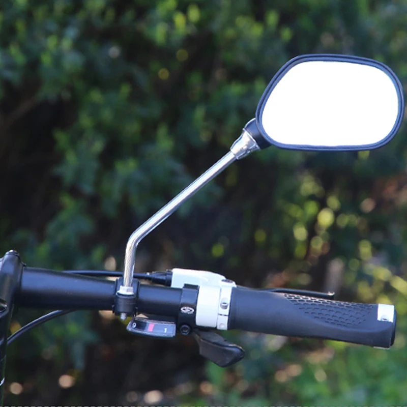 

2pcs Bicycle Handlebar Rear View Glass Mirror Bike Cycling Wide Range Back Sight Reflector Angle Adjustable Glass Mirrors