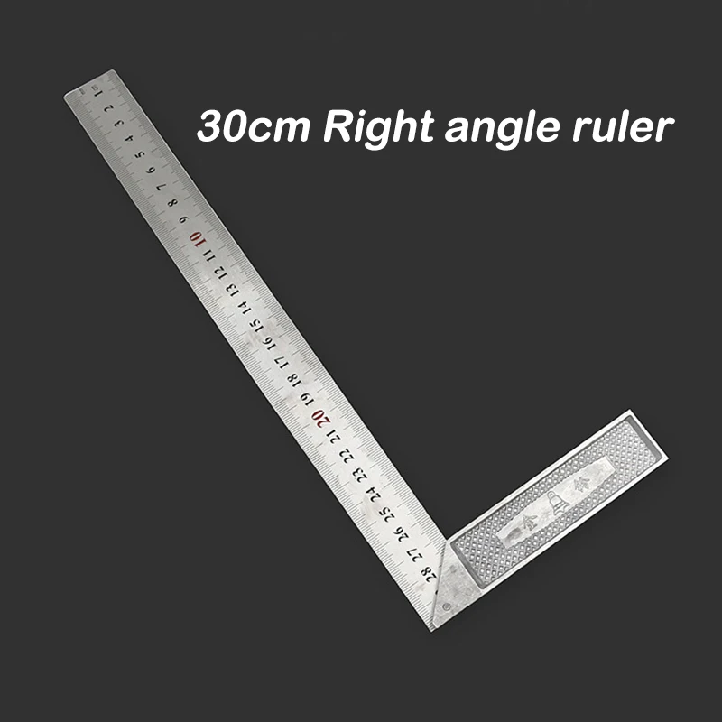 

30cm/11.75 inch Aluminum handle with stainless steel scale Right Measuring Angle Square Ruler