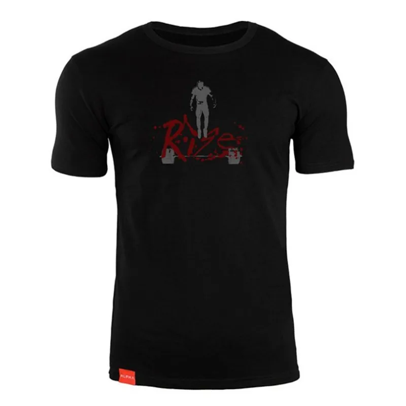 Мужская хлопковая футболка с коротким рукавом, повседневная черная футболка с принтом, футболка для тренажерного зала, фитнеса, бодибилдинга, тренировок, топы, мужская летняя брендовая одежда - Цвет: C13