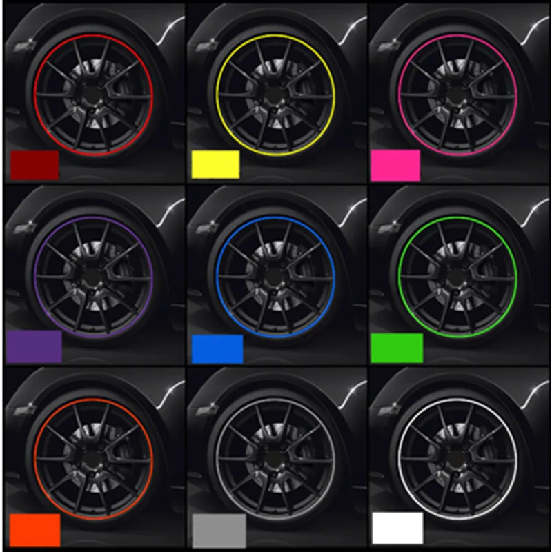 

Car Wheel Hub Tire Sticker Car Decor Styling Strip Tire Protection for LEXUS RX300 RX330 RX350 IS250 LX570 is200 Car accessory