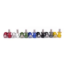 6mm 2 pcs Motorcycle CNC Aluminum Slider Stands Screws 7 Colors Motorcycle Swingarm Spools Universal For