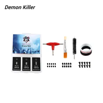 

Original Demon Killer Care Kit 10 PCS M2.5 X 3 / 10 PCS M3.0 X 3 / M2.5 X 4 Screw Pack + Soft Brush for RDA / RTA Vape Atomizer