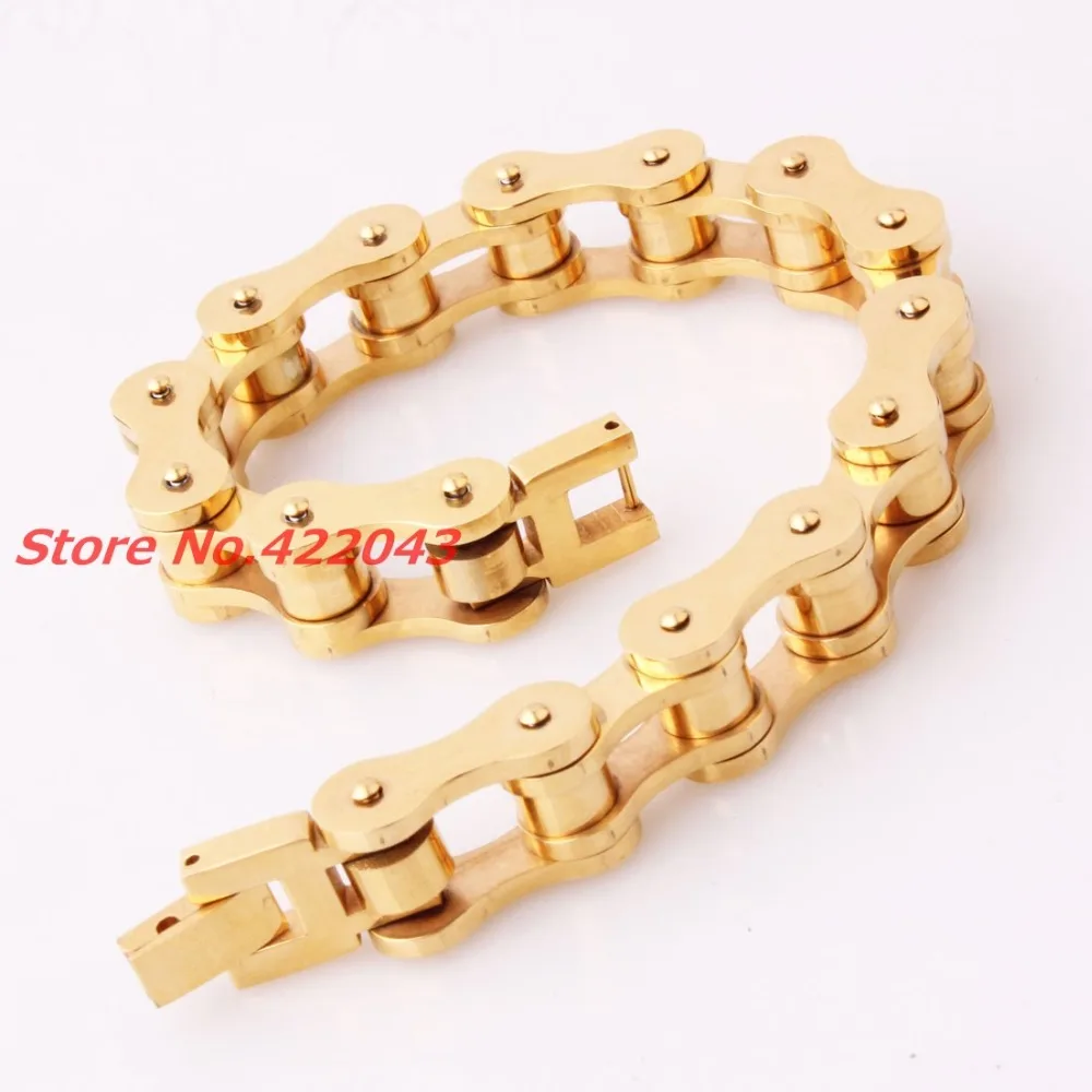 8 26 12mm font b Gold b font color 316L Stainless Steel font b Bracelet b