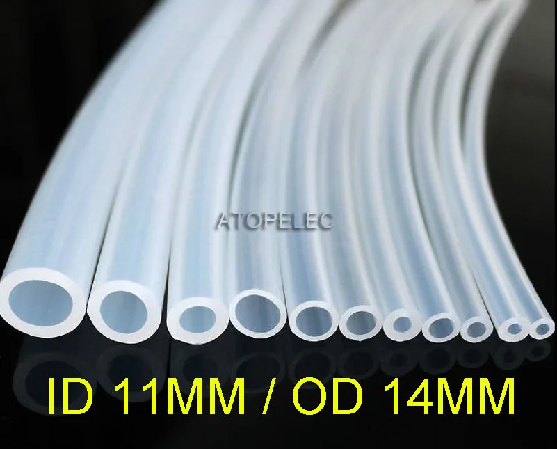 

11*14 Flexible Soft Silicone Tube Hose Pipe ID_11mm OD_14mm Food Grade