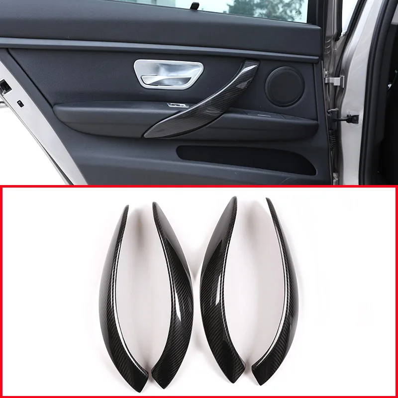 

Real Carbon fiber For BMW F30 3 Series 2013-2018 Car Interior Door Handle Trim Accessories 4pcs