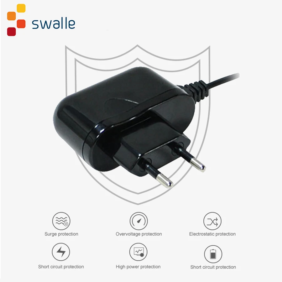 

swalle 5V 1A Wall Charger Black With Micro USB Cable for Android Phone Micro