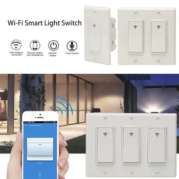 

Timethinker US 1/2/3 Gang Smart Wifi Switch DIY Wall Light Switch APP Remote Control for Alexa Google Home IFTTT Smart Life APP