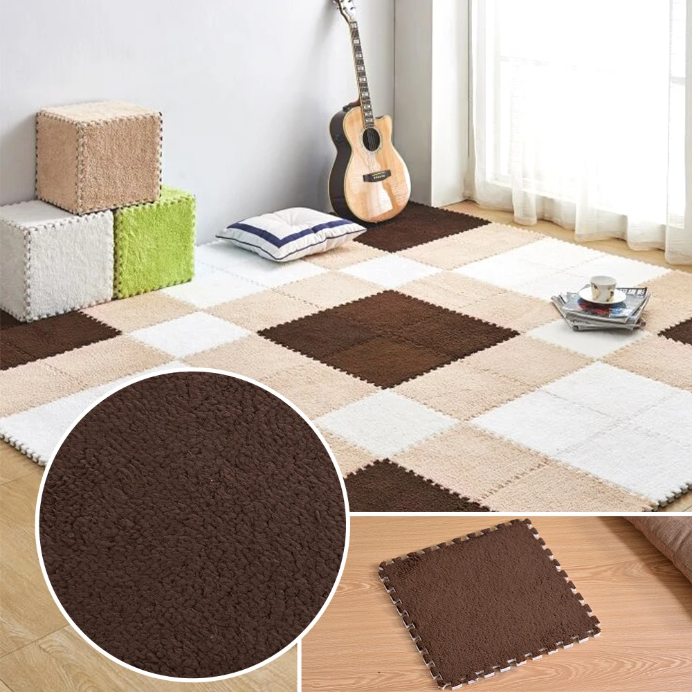 

Baby Kid Toddler EVA Foam Playmats Floor Puzzle Crawling Mat Shaggy Velvet Interlocking Exercise Flooring Play Mats 30*30cm