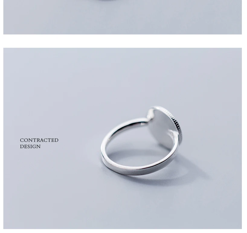 New 925 Sterling Silver Figure Coin Rings Silver Fashion Personality Dollar Avatar Round Open Rings For Women Charms Jewellery (5)
