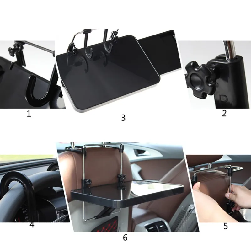Автомобильный внедорожник Авто ноутбук лоток обеденный стол складной стенд держатель рулевая опора колеса стол черный/серый