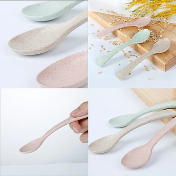 

13.3x3.2x1cm Baby Safety Feeding Food Spoon Infant Environmental Flatware Spoon