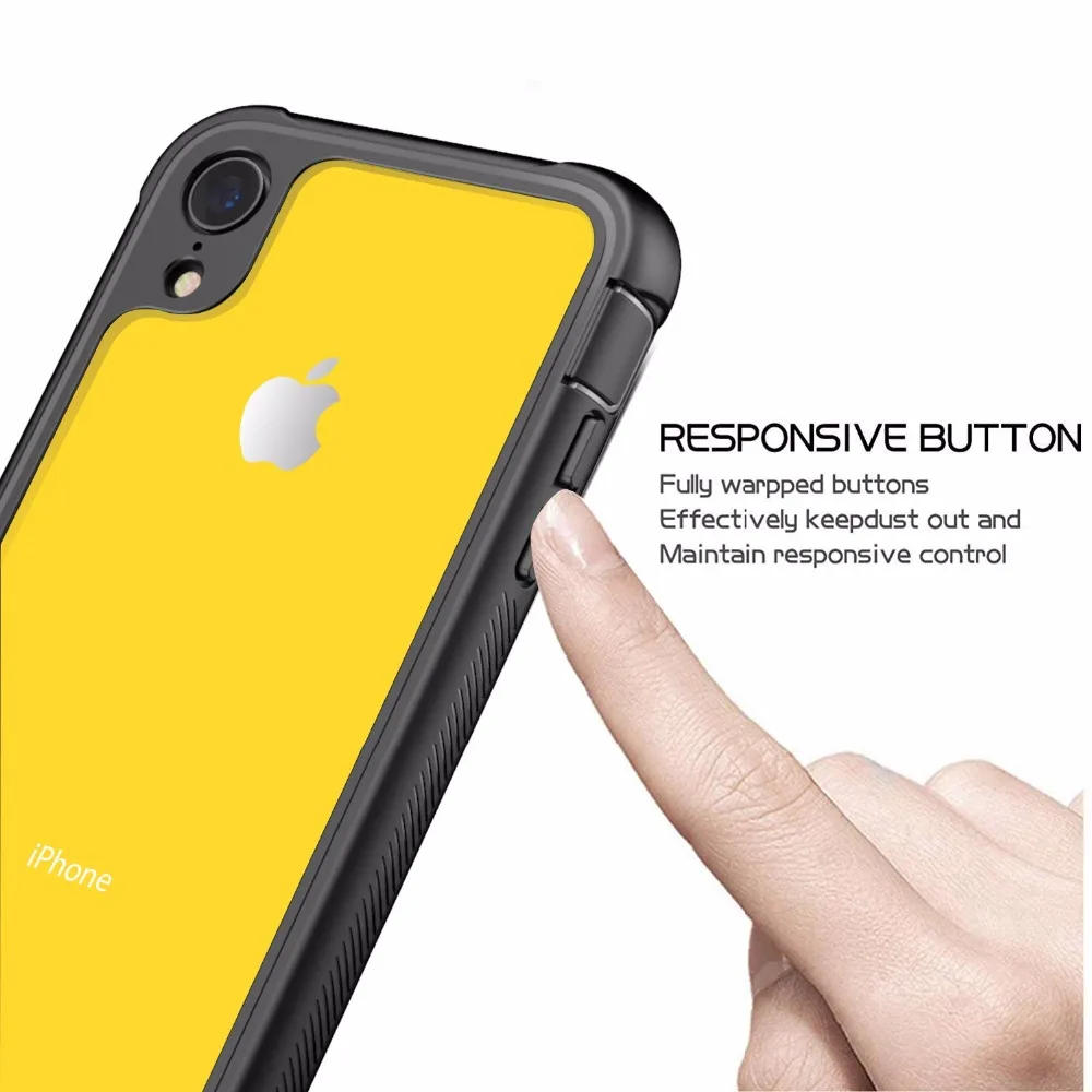 Чехол для iPhone Xr встроенный защитный чехол для экрана 360 градусов Duty Shock Dirt Snow Proof с сенсорным ID для iPhone Xr 6," Shell