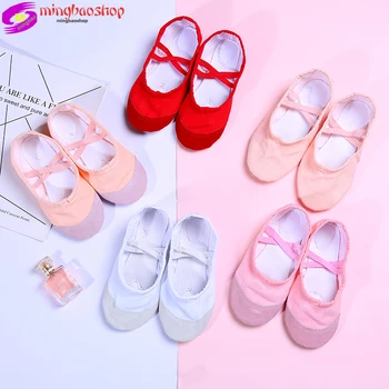 

Sale Child Girl Soft Split Sole Slipper Cotton Comfortable Fitness Breathable Toddler Canvas Practice Gym Dance Ballet Shoe