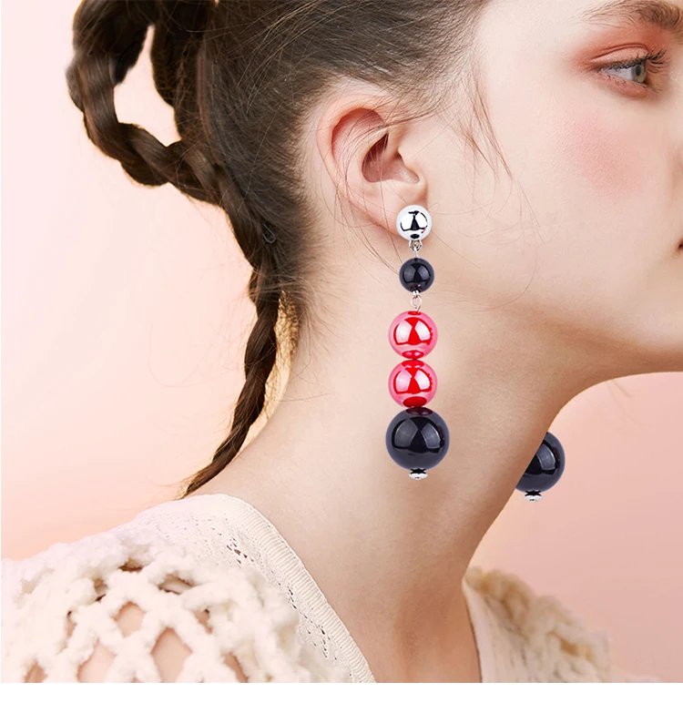 YUQINQIN Trendy Drop Earrings for Women 2018 Statement Acrylic Long Online Dangling Earings Fashion Elegant Resin Party Earring (2)