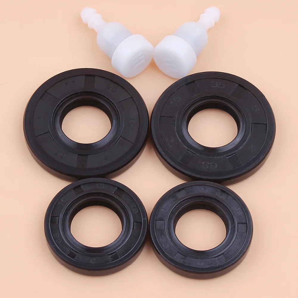 Crankcase Oil Seal Fuel Tank Vent Kit for Chinese Chainsaw 4500 5200 5800 45cc 52cc 58cc Gas Saws Spare Parts chainsaw parts kit fuel tank vent breather