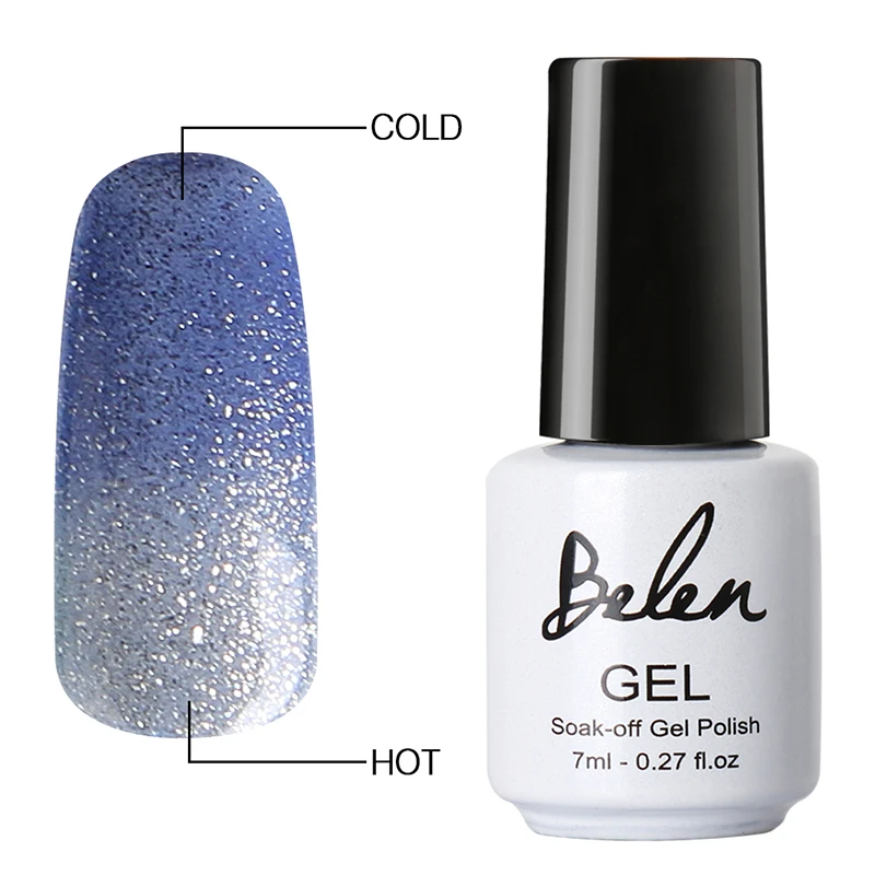 

Belen 7ml Sales Promotion Thermal Nail Gel Polish Temperature Color Changing Soak Off UV Gel Lacquer Manicure Varnish Lacquer