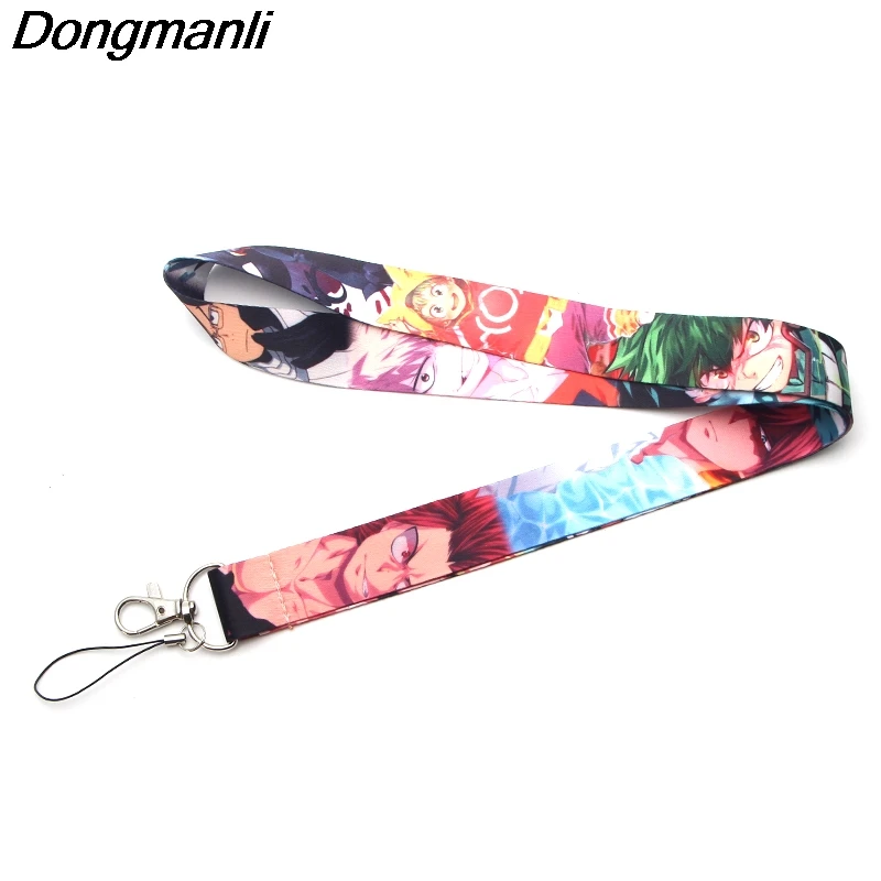 DMLSKY Anime hero boy Keychains Lanyard Neck Key Strap for Phone Keys ID Card Cartoon Lanyards M2347 | Украшения и аксессуары