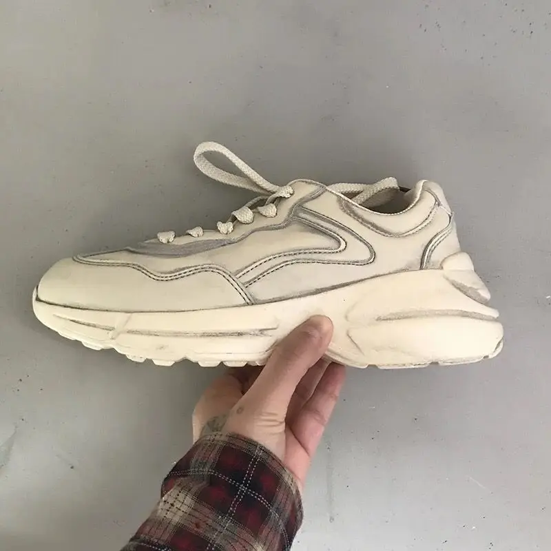 

Women Casual chunky Sneakers 2018 vintage White Shoes Female Spring Summer Woman Students Walking Shoes Zapatos Tenis Feminino