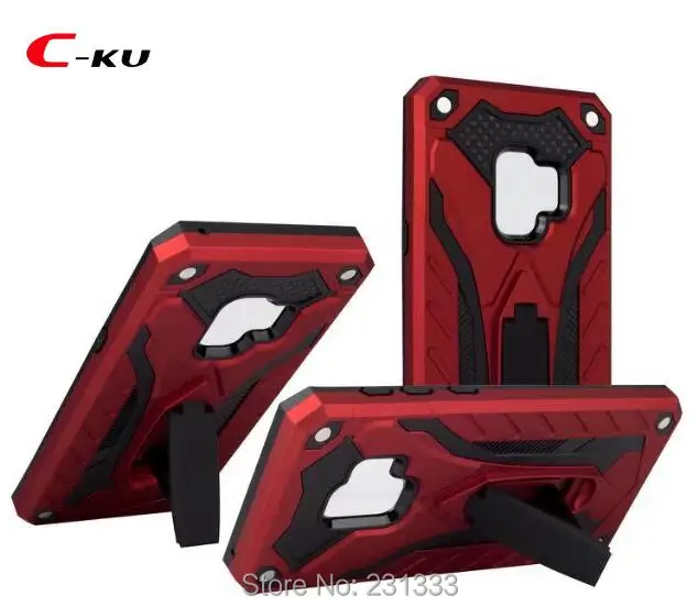 

C-ku Armor Hard PC TPU Case For Samsung Galaxy S9 PLUS For LG V30 V20 Stand Shockproof Hybrid Dot Impact Skin Cover Fashion 1pcs