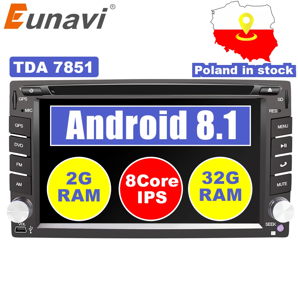 Eunavi Universal Android 8 1 font b car b font dvd player font b radio b