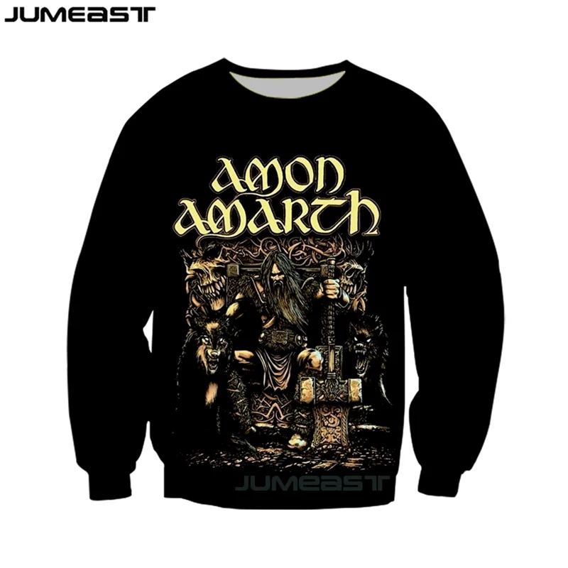 

Jumeast Brand Men/Women 3D Printed Sweatshirt Amon Amarth Long Sleeve T Shirt Sport Pullover Spring Tops Tees
