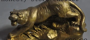 

lucky chinese fengshui bronze Ferocious Anger animal zodiac tiger Roar statue