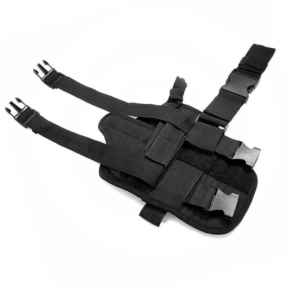 Adjustable Tactical Hunting Army Right Handed Leg Pistol Gun Pouch Holder Drop Leg Thigh Holster
