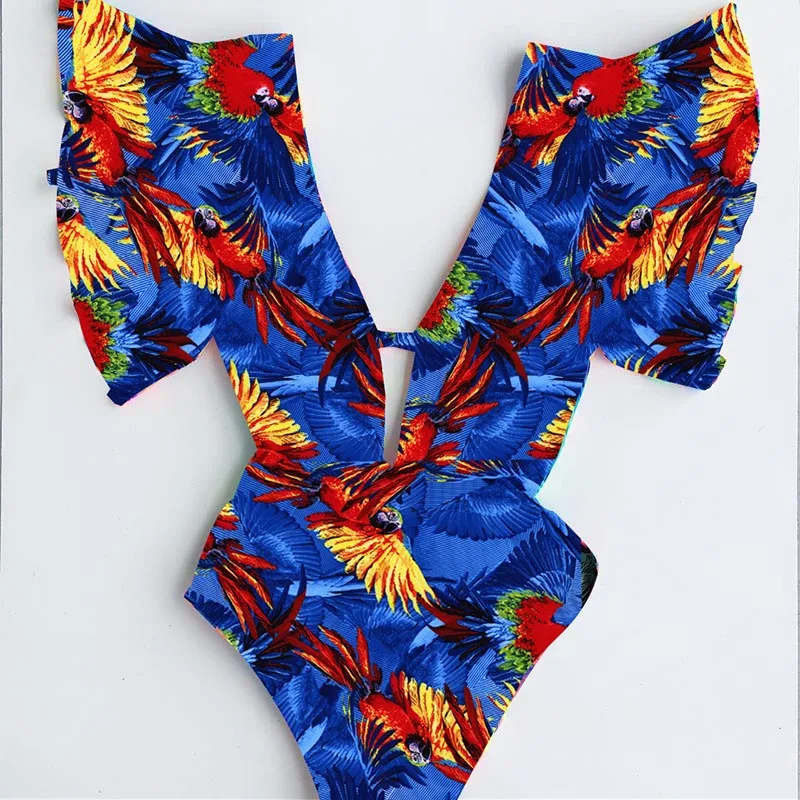 Sexy Off The Shoulder Ruffle One Piece Swimsuit 2019 New Swimwear Women ...