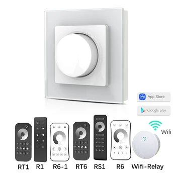 

Triac Dimmer LED 220V EU 230V 110V AC Wireless RF Dimmable Knob Light Switch With 2.4G Remote Controller Dimmer for LED Lamps