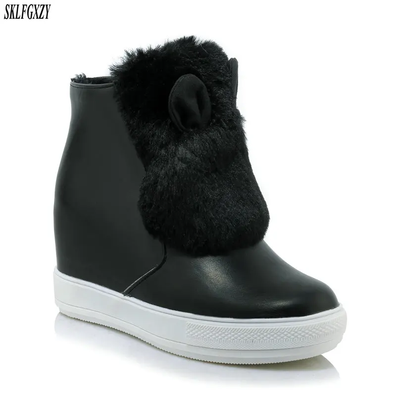 

SKLFCXZY New arrival winter plush snow boots comfortable warm women boots warm women shoes large size 34-45