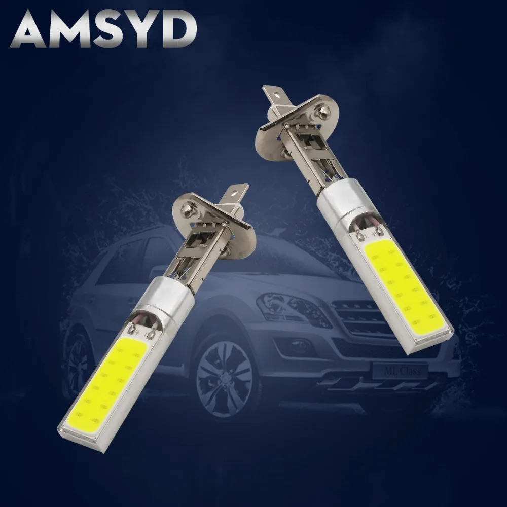 2 шт. * H1 стороны COB Высокая мощность 20 Вт LED боковых света лампы Противотуманные