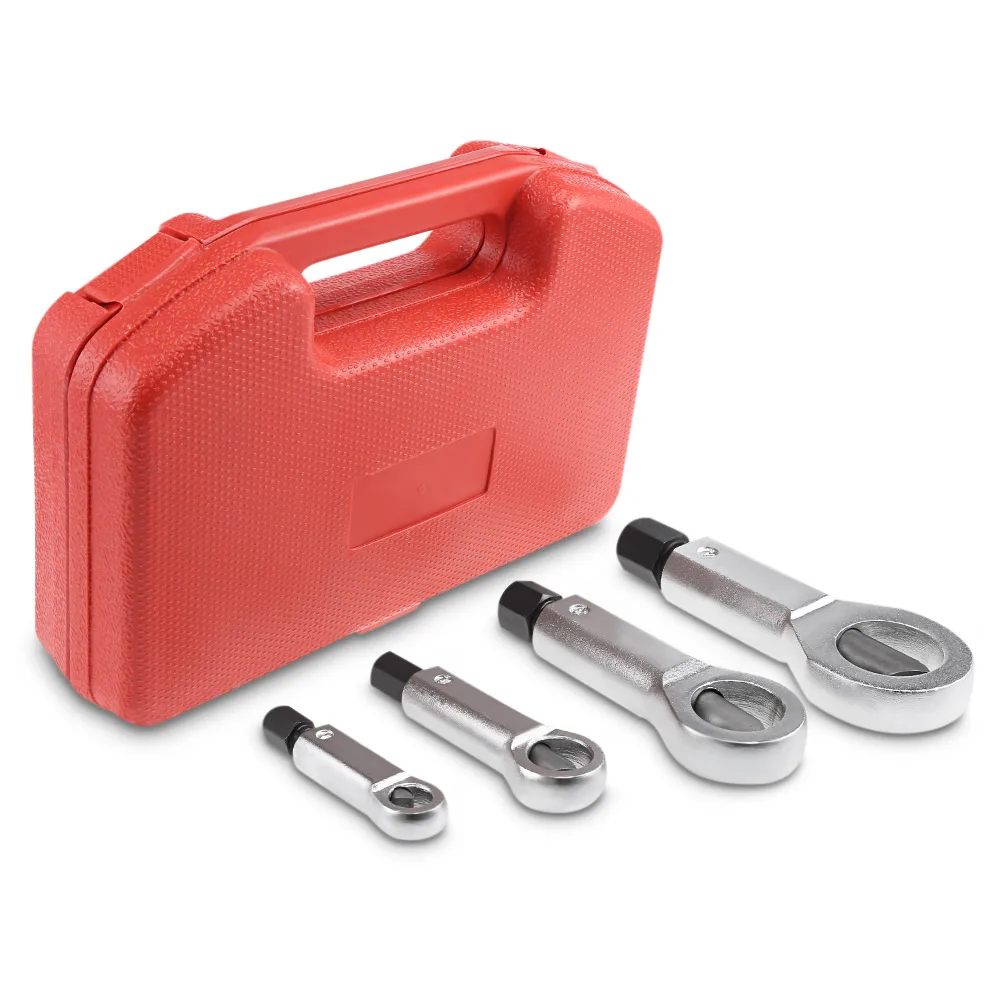 

4pcs Nut Separator Hat Broken Device Hardware Damage Tools Portable High Hardness Rustproof Hand Tool Sets With Blow Case
