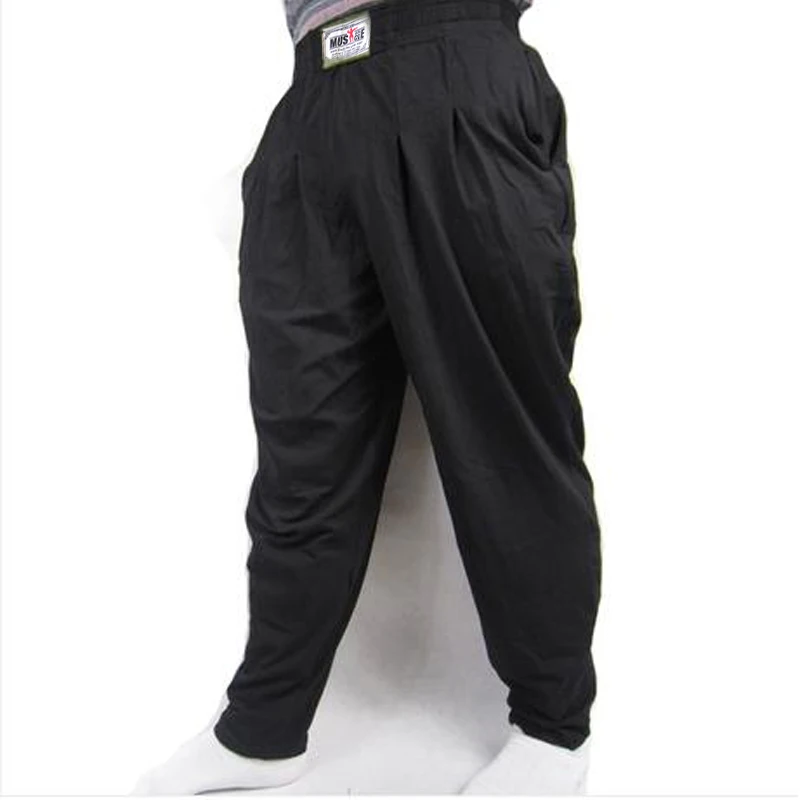 Aliexpress Men Baggy Pants For Bodybuilding Loose Aliexpress Men Baggy Pants For Bodybuilding Loose Workout Trouser Cotton High Elastic Fitness Shark Bodybuilder Clothing From Reliable Mens