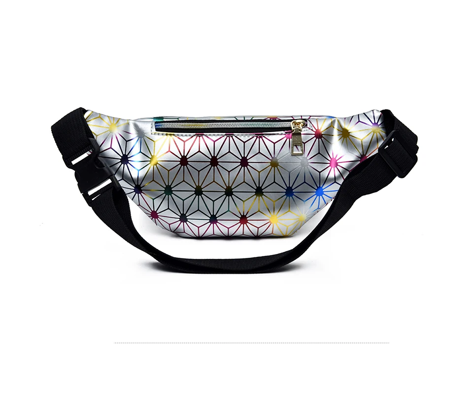 AIREEBAY голографическая поясная сумка женская розовая Серебристая поясная сумка Женская поясная сумка черная Геометрическая поясная сумка Лазерная нагрудная сумка для телефона