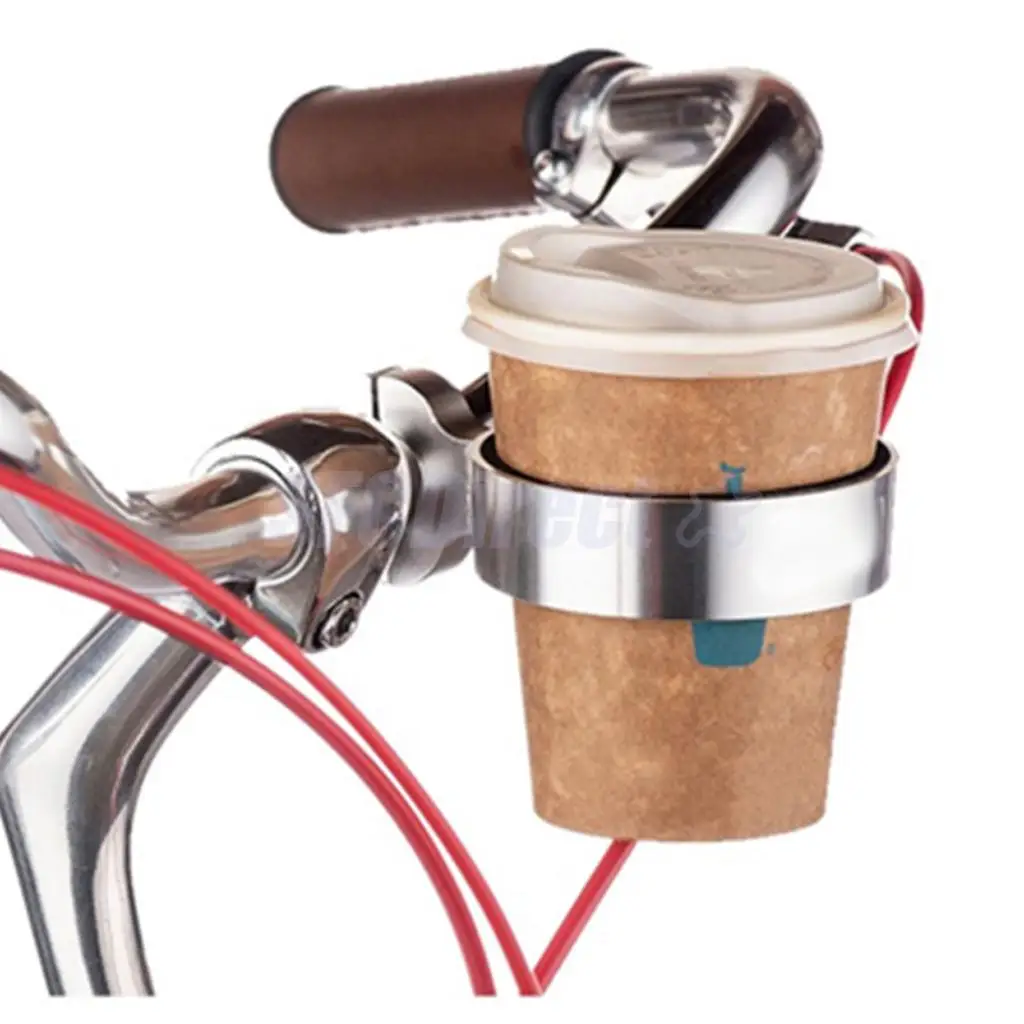 Bicycle Cycling Cup Holder Motorcycle Bicycle Bike Handlebar Mount Coffee Drinks Cup Holder Bracket Aluminum For Handlebar Rack