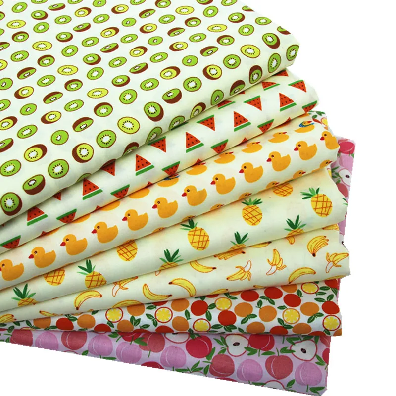 

Half Meter Kinds of Fruit Print Cotton Fabric DIY Tissue Patchwork Telas Sewing Baby Toy Bedding Material Quilt Textile Tecido