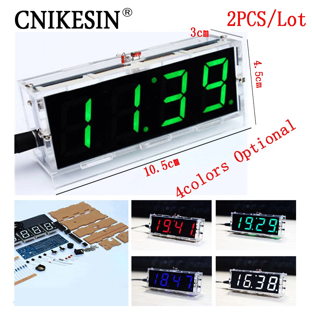 CNIKESIN 2 шт DIY цифровые часы производственный набор голосового времени SCM обучение