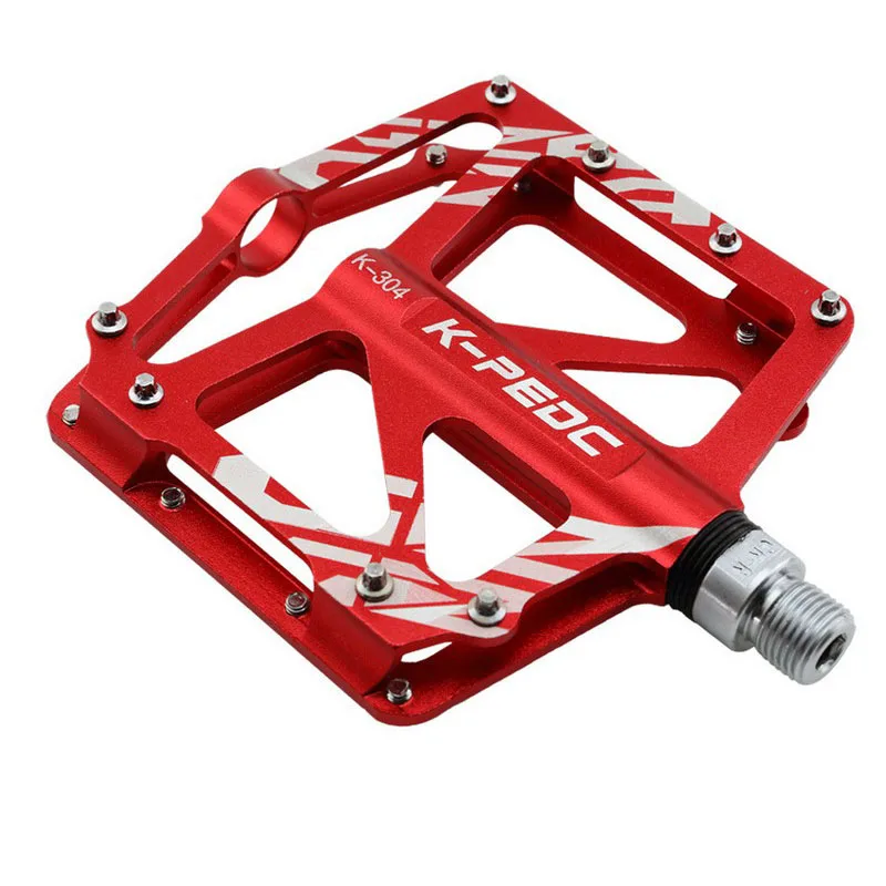 K PEDC Mountain Bike Pedals3 Sealed Bearings Ultra Strong Colorful Cr-Mo Aluminum Alloy CNC Machined 9/16 Non-Slip for Road BMX MTB Fixie Bikes 