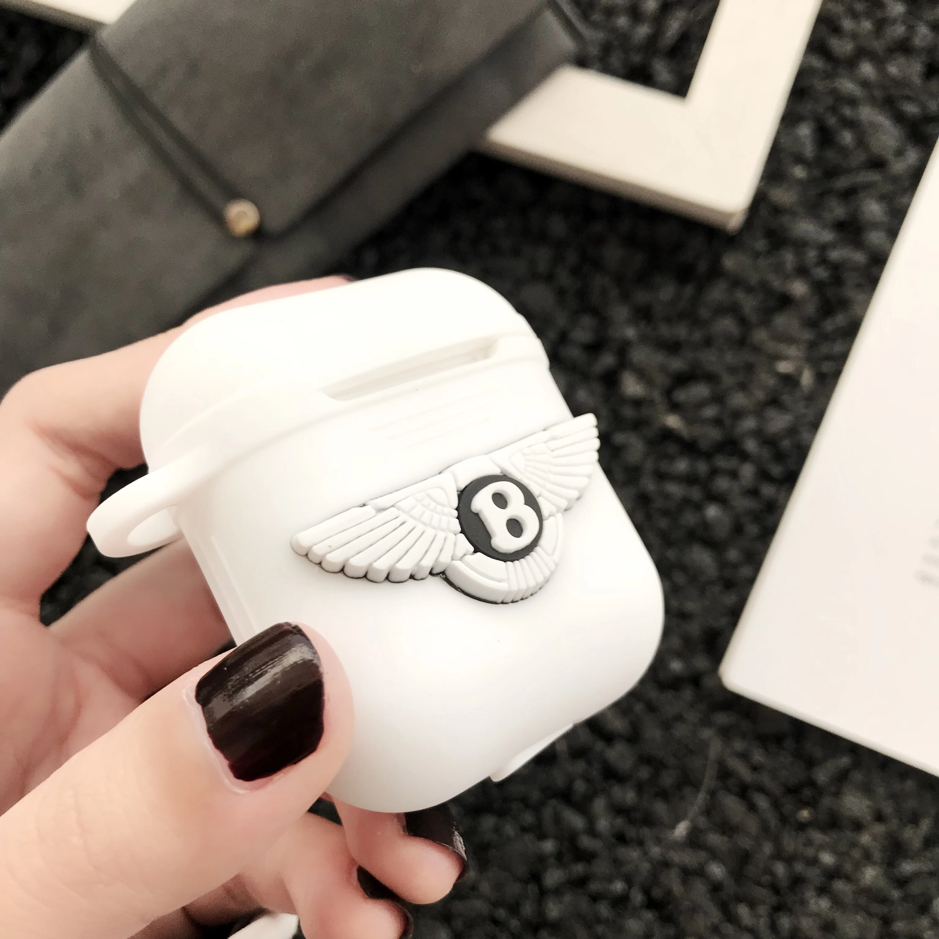 3D Famous brand Car logo Earphone Headset Accessories Silicone protect case For Apple Airpods 1/2 Wireless Bluetooth Headset bag