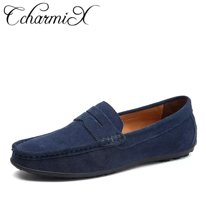 Vente CcharmiX Suede En Cuir Glissement Sur Les Hommes Mocassins Mocassin 2018 Top Qualité Mode Hommes Penny Mocassins Hommes Appartements Homme Chaussures Grande taille