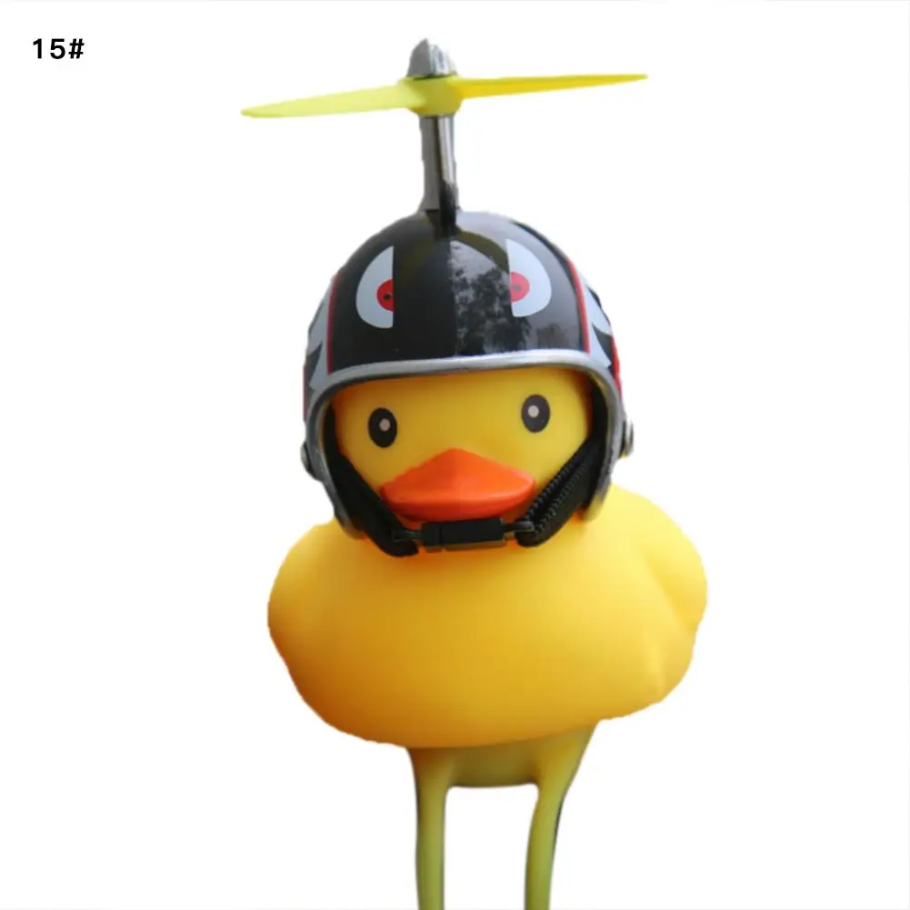 Discount Bike Horn Bicycle Lights Bell Lovely Cute Duck Squeeze Helmet Electric Car Horn Lamp for Children Adults 32