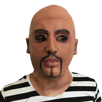 

Artificial Man Latex Mask Halloween Beard Human Skin Disguise Prank Mascaras Halloween Terror Cosplay Man Funny Maske Costume