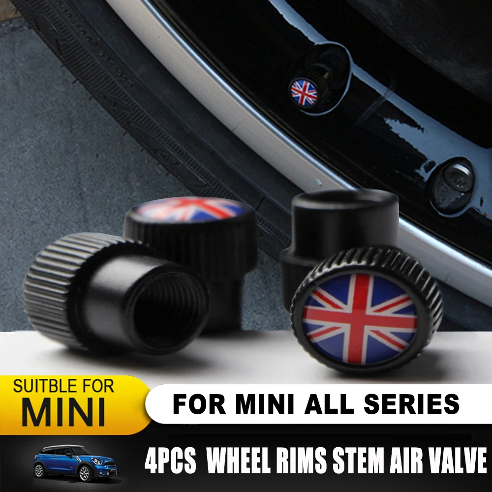 Universal For Mini Cooper car tire valve stem caps Union Jack