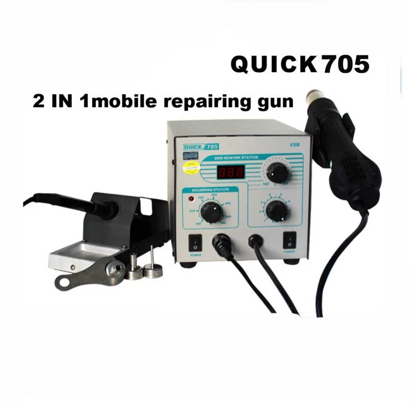 ラップトップマザーボード修理用のオリジナルのクイック705 Smdリワークステーション溶接ステーション解体用の熱風ガン溶接ステーション Power Tool Sets Aliexpress