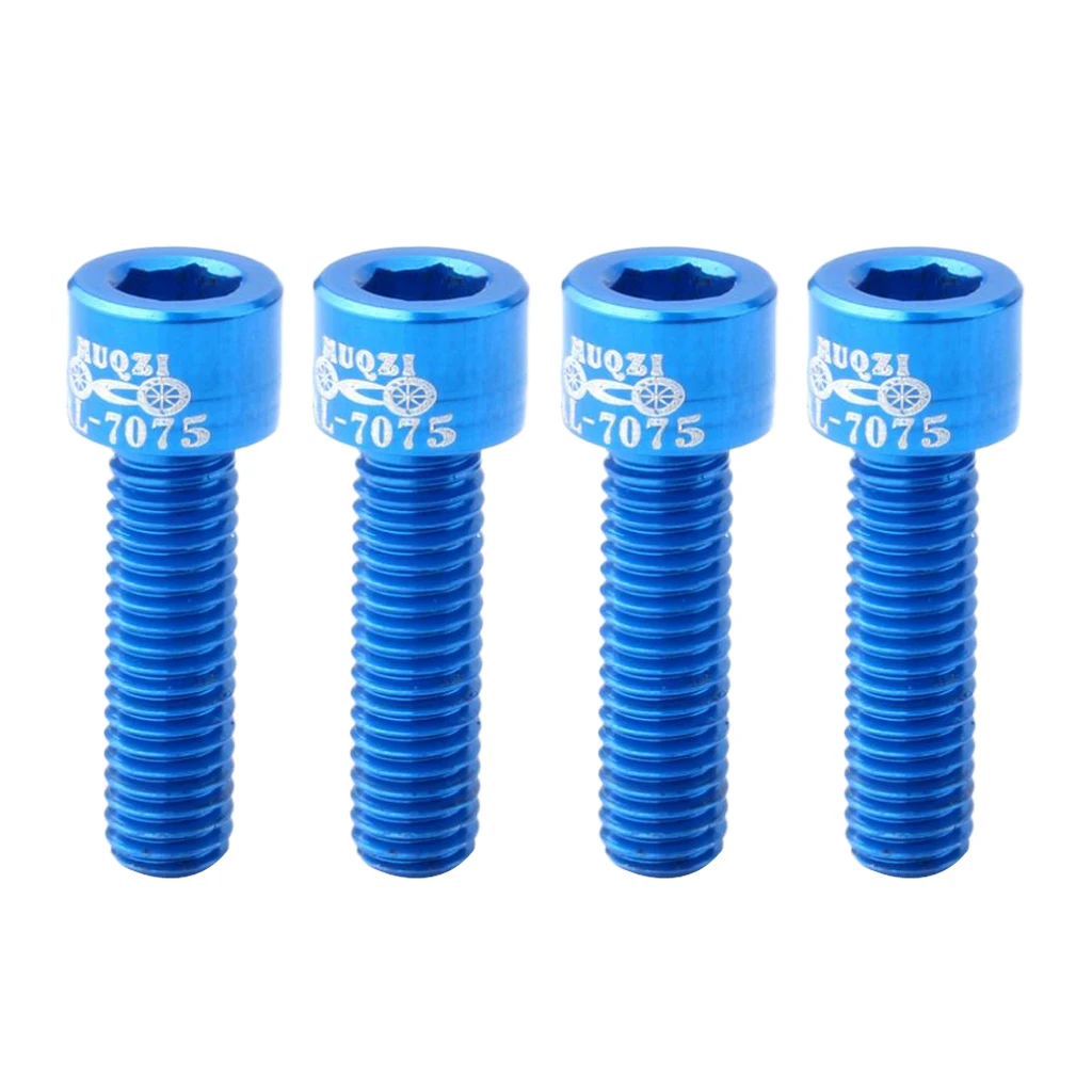 

Replacement 4pcs Road Bicycle Handleset Stem Screw Aluminum Alloy M5*17MM Bolts Stem Screws Bicycle Fixing Stem Top Cap