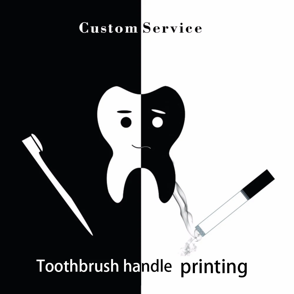 

DR.PERFECT 100 Pieces/lot wooden soft Eco friendly Bamboo Toothbrush print logo only for Wendy