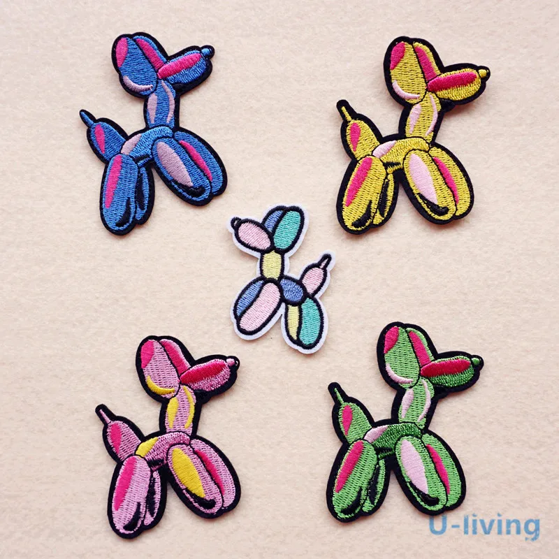 

1pcs Mix Balloon Dog Patch for Clothing Iron on Embroidered Sew Applique Cute Patch Fabric Badge Garment DIY Apparel Accessories