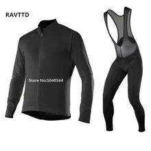 Color sólido Térmica Fleece Ciclismo Jersey Manga Larga Ciclismo ropa MTB Bicicleta Jerseys de Invierno Polar Ropa de Ciclismo