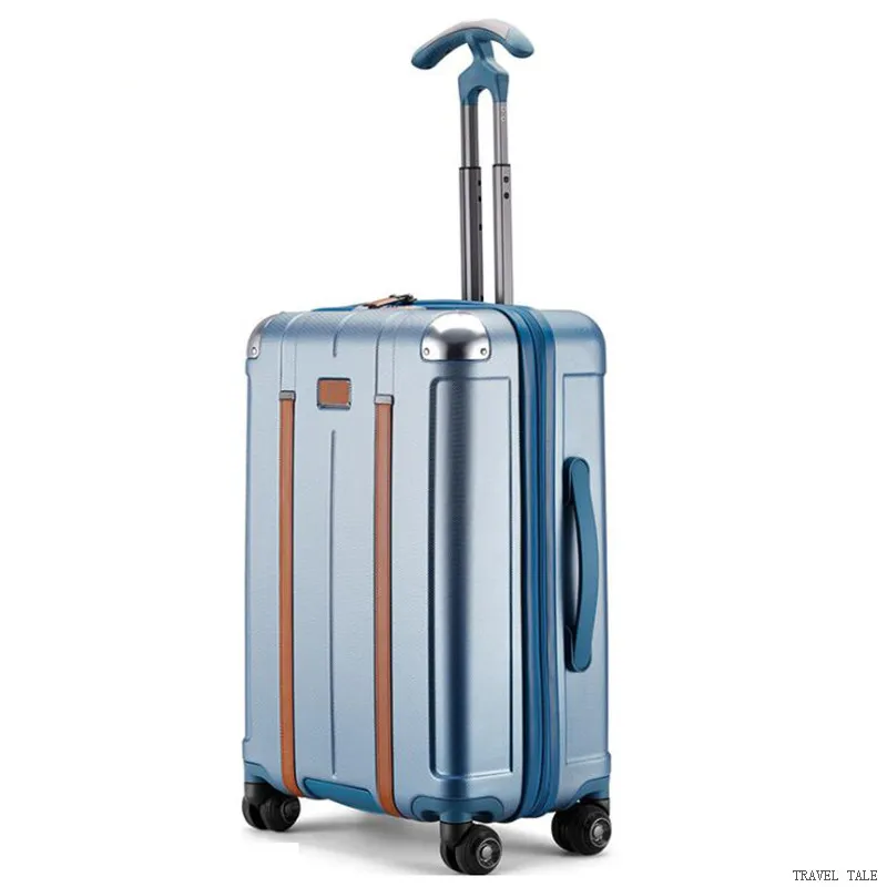 Travel tale новая обувь для мужчин и женщин spinner 2" чемоданы на колесах 24" АБС прокатки багаж чемодан на колесах для путешествий - Цвет: BLUE