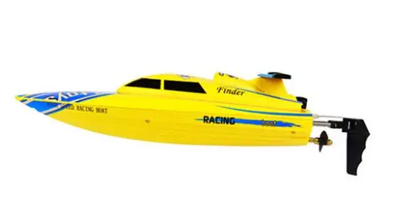 Лидер продаж WL911 скоростной катер р/у 4CH 2,4G высокого Скорость 24 км/ч RC лодка RTF зарядки Водонепроницаемый игрушки для улицы - Цвет: Цвет: желтый